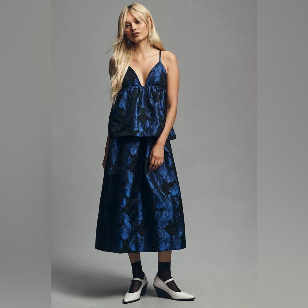 Anthropologie Sleeveless Open-Back Midi Dress